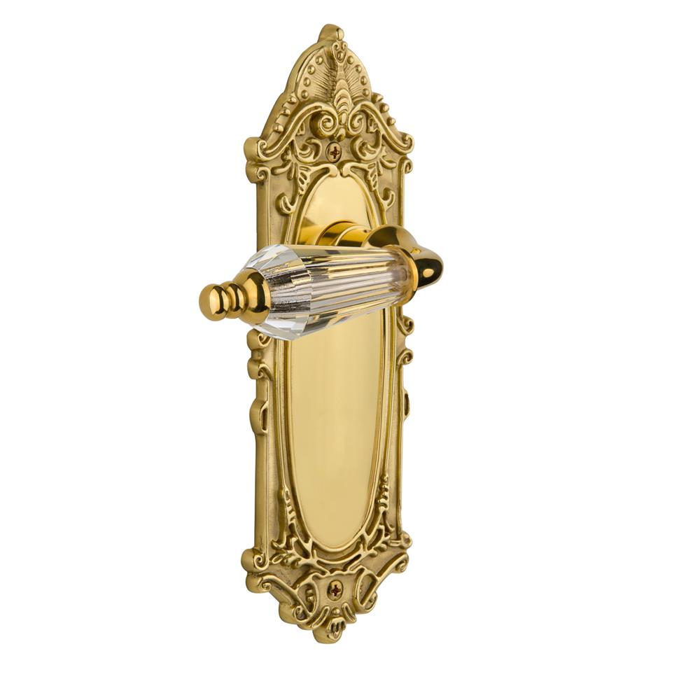 Nostalgic Warehouse VICPRL Full Passage Set Without Keyhole Victorian Plate with Parlour Lever in Polished Brass